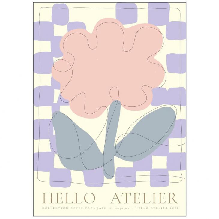 Hello Atelier | Fleur | A5 アートプリント/アートポスター 北欧 デンマーク メール便送料無料