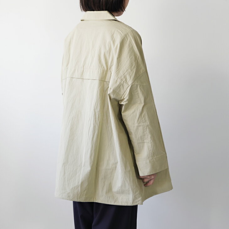 FILUM | リラックスミドルトレンチ (beige / black) | トレンチ アウター シンプル お洒落