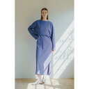 WHYTO. (ホワイト) | LAYERED SET DRESS (blue / charcoal) | ワンピース ボーダー お洒落
