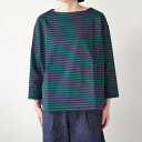 amne (アンヌ) | BORDER gride basque (natural orange / navy green) | size 1 トップス シンプル(4)