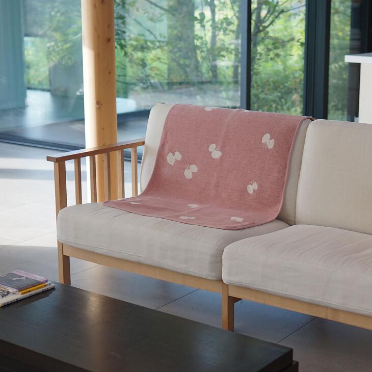 KLIPPAN (クリッパン) | シュニールコットン ミニブランケット CHOUCHO (スモーキーピンク) | ブランケット