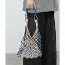 TRICOTE (トリコテ) | MACRAME TOTE BAG WITH POUCH (beige) | マクラメトートバッグ 巾着ポーチ付き