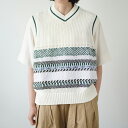 ASEEDONCLOUD | family traditions knit vest (off white) | アシードンクラウド トップス ベスト(4)