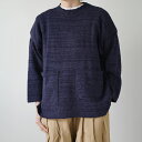 ASEEDONCLOUD | gardener knit (navy) | アシードンクラウド トップス ニット ネイビー ドライタッチ 長袖