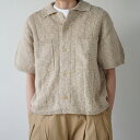 ASEEDONCLOUD | gardener knit polo (beige) | アシードンクラウド 25ss shokuonshitsu ニットポロトッ...