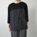 Naru Signature (ナルシグネチャー) | T/C タイプライター 切り替えプルオーバー (black) | トップス お洒落