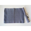recycled by wille (Wasa Ecotextil) | AGNES プレイスマット 2枚セット (navy blue/white) 33x45...