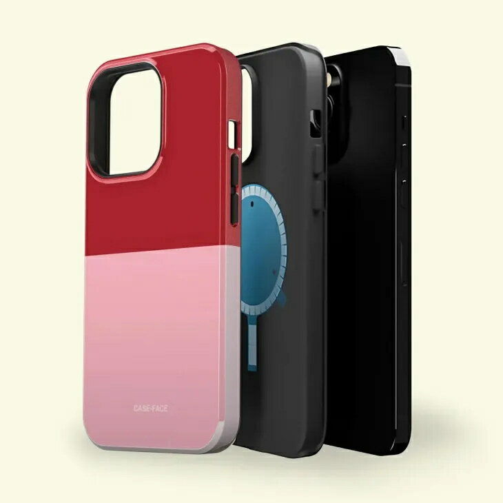 CASE-FACE | Bicoloured Red & Pink MagSafe iPhoneケース (iPhone 16/16 pro/16 p...