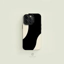 CASE-FACE | Abstract Patterned Black and Cream MagSafe iPhoneケース (iPhone 16/16 pro/16 pro max/15) アイフォン アイフォンケース カバー シンプル おしゃれ 耐衝撃 マグセーフ対応 スマホケース ワイヤレス充電対応 北欧デザイン ミニマリスト