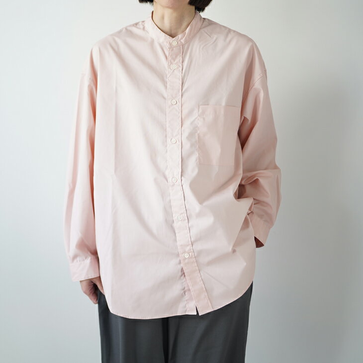 MANUAL ALPHABET (マニュアルアルファベット) | FUNCTION T/C OVERLONG SHIRTS (light pink) | トップ...