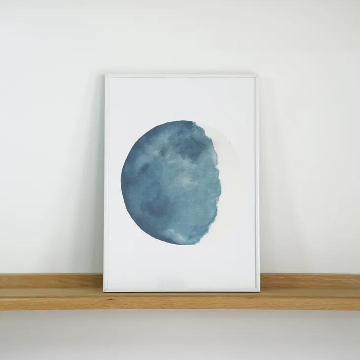 COLOR WATERCOLOR | Half Moon Art Print #4 | A3 アートプリント/ポスター 北欧 シンプル おしゃれ