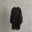the last flower of the afternoon | 半透明の沈黙 flare blouse (black) | ザラストフラワーオブジアフターヌーン フレアブラウス ブラック(4)