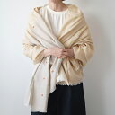 【SALE セール】hatsutoki (ハツトキ) | 紫陽花 シルクストール (クリーム) | サイズL 送料無料 ストール ハツトキ ナチュラル シンプル...