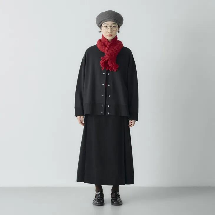 Cion(シオン) | コットンライトスウェットカーディガン (ブラック) | トップス レディース