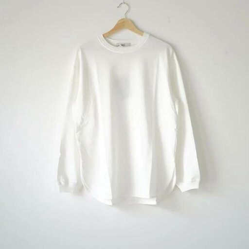 amne (アンヌ) | OPENEND round hem tee (white) | size 1 トップス Tシャツ ロングスリーブ 長袖 amne (アンヌ) | OPENEND round hem tee (white) | size 1 トップス Tシャツ ロングスリーブ 長袖