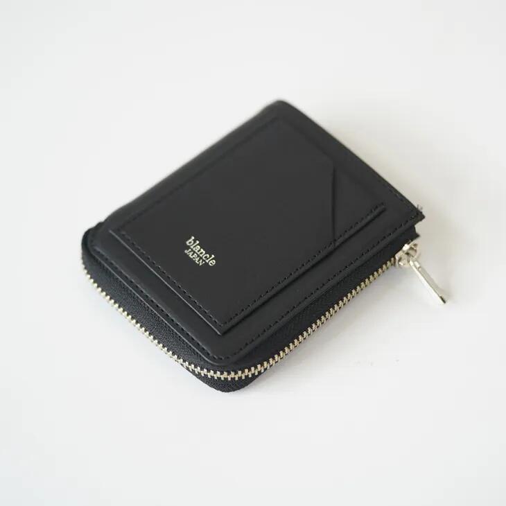 C, G, K - blancle (ブランクレ) | OILED SMOOTH LEATHER J ZIP WALLET (black) | 財布 ウォレット コンパクトウォレット プレゼント