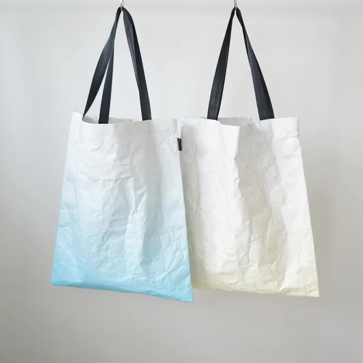 march (マーチ) | ウェイトレストートバッグ (fade blue/fade yellow) | リトアニア 超軽量 頑丈 TYVEK素材 サスティナブル