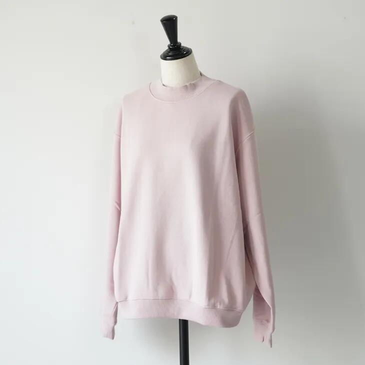 amne (アンヌ) | FRENCH TERRY oval crew (pink) | size 1 フレンチテリー オーバルクルーネック