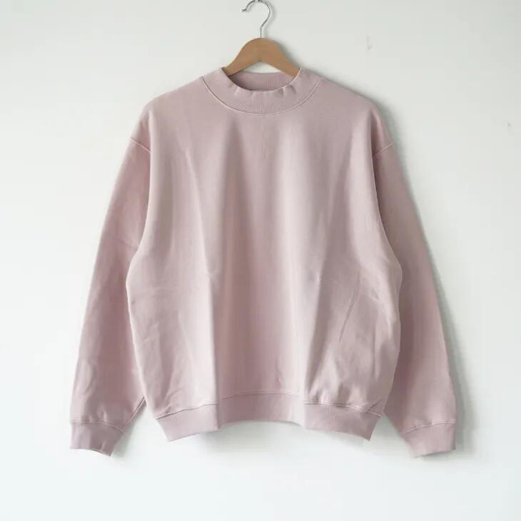 amne (アンヌ) | FRENCH TERRY oval crew (pink) | size 1 フレンチテリー オーバルクルーネック
