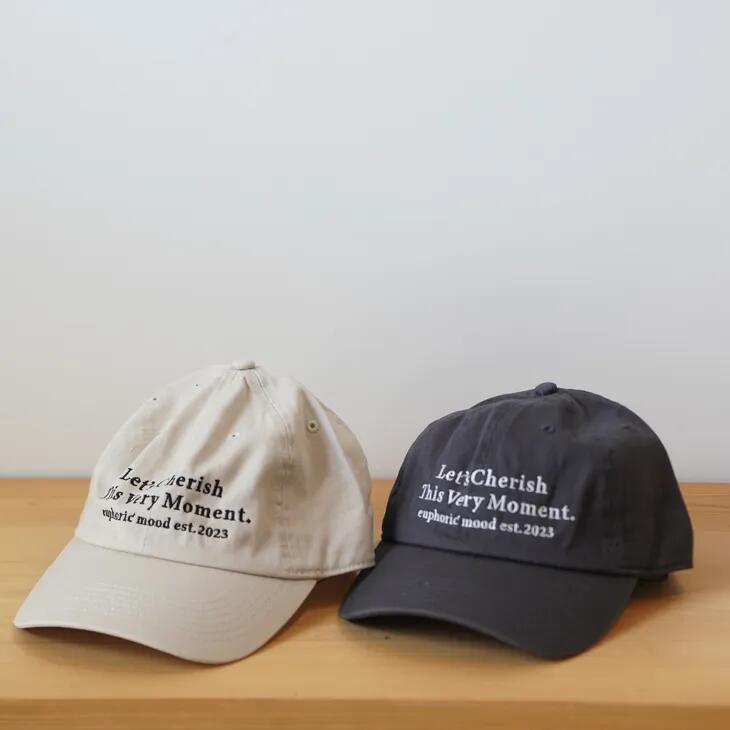 樂天商城 - 【SALE セール】euphoric' (ユーフォリック) | Message Cap (beige/charcoal) | メッセージキャップ 6パネル 帽子