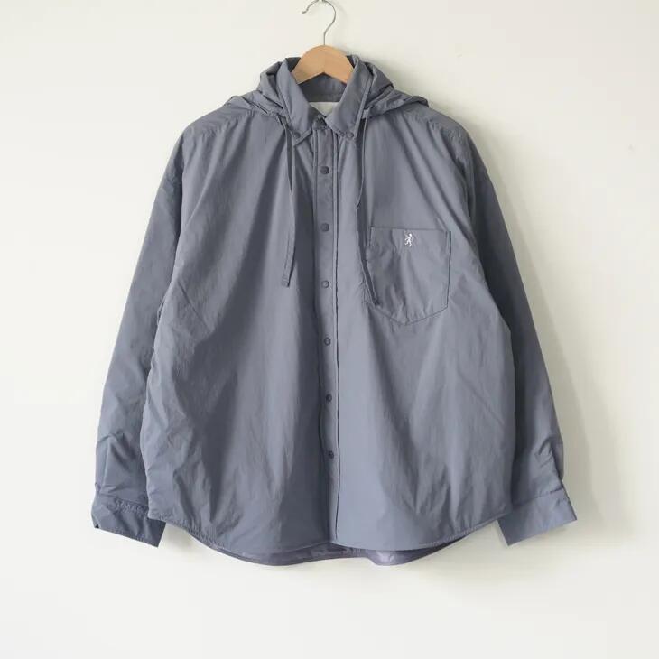GYMPHLEX | DNT B.D. HOODED SHIRT L/S (dark blue) size 14 | ジムフレックスフーデッド シャツ 中綿(4)