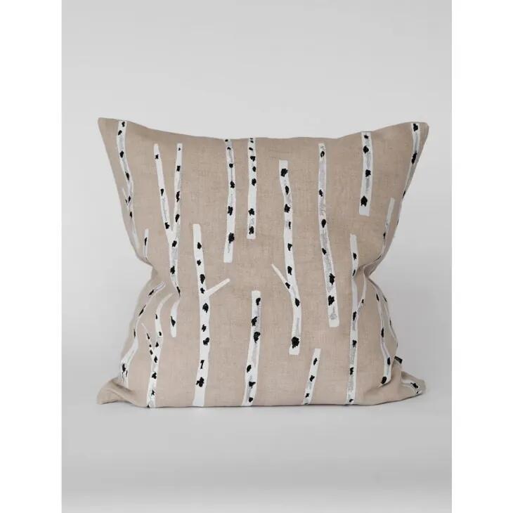 Rakuten - FINE LITTLE DAY | BIRCH EMBROIDERED CUSHION COVER (no.1761) | 48x48cm リネン クッションカバー ファインリトルデイ