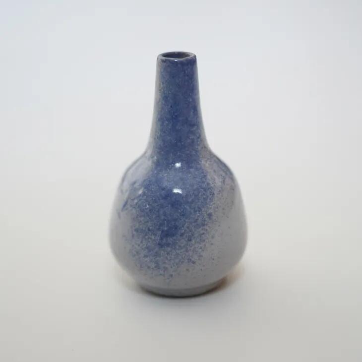 Hoganas Sweden | Vintage flower vase (white/blue) | 北欧ヴィンテージ 花瓶 スウェーデン ホガナス