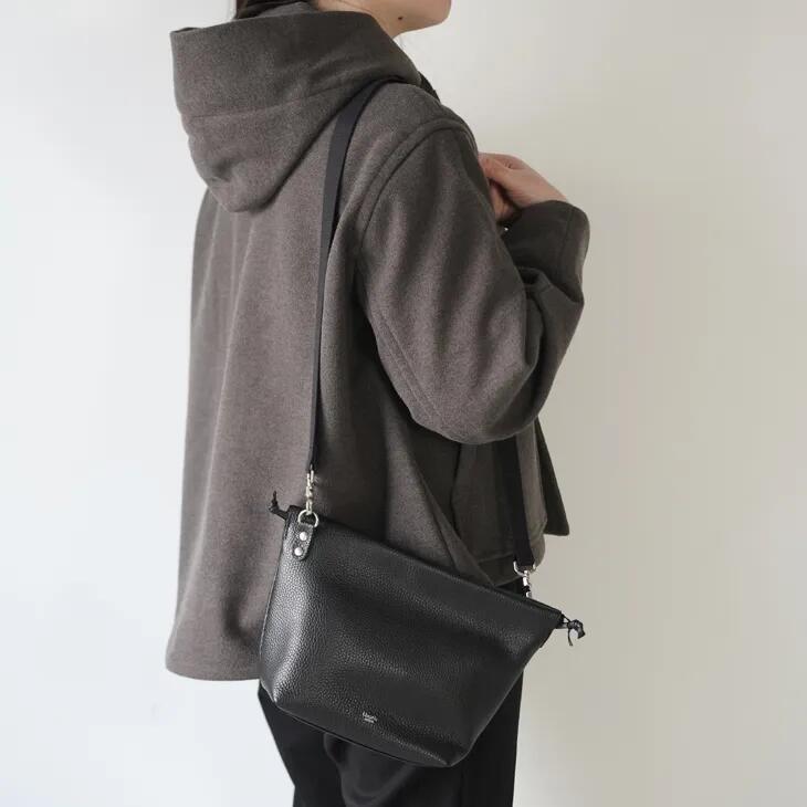 blancle (ブランクレ) | S.LEATHER DRAWSTRING 2WAY BAG (black) | ショルダーバッグ