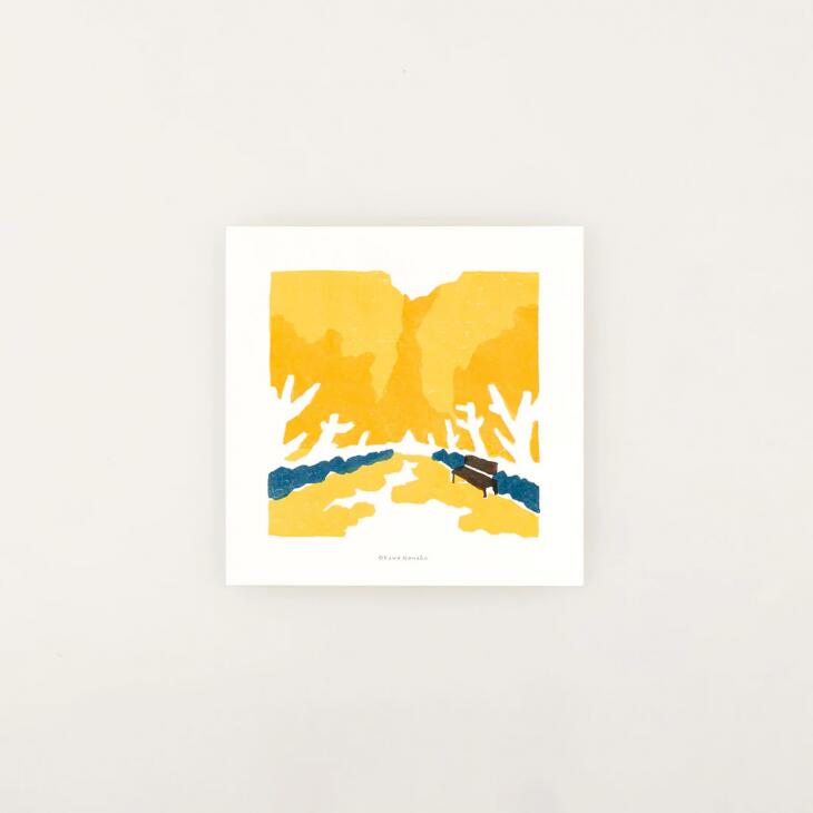 a good view | 銀杏並木 | 20x20cm 北欧 アートポスター おしゃれ リビング 大川菜々子