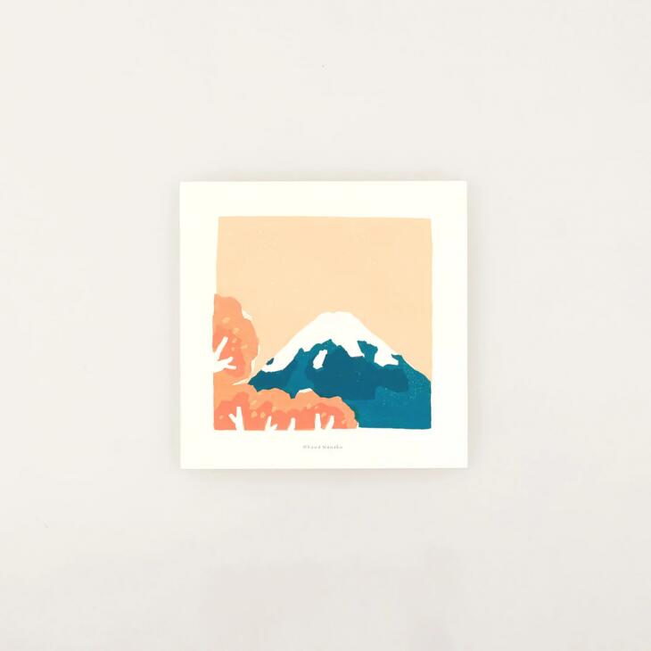a good view | 富士山 | 20x20cm 北欧 アートポスター おしゃれ リビング 大川菜々子