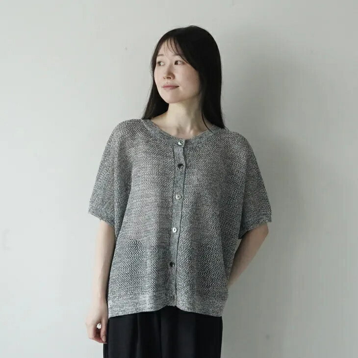 樂天商城 - lelill (レリル) | ミックスギマ 2way カーデ (グレー) size 38 | カーディガン ギマコットン 速乾