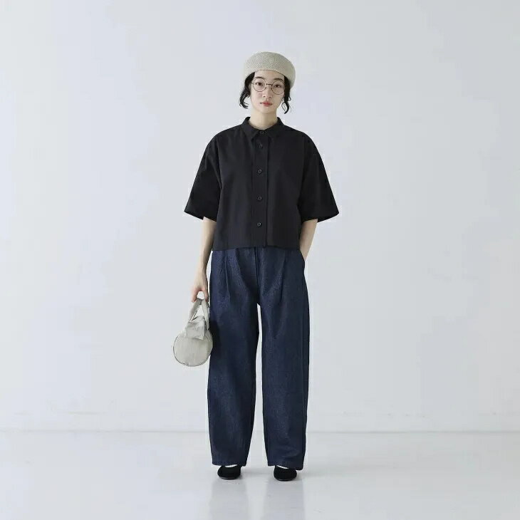樂天商城 - Cion (シオン) | デニムタックワイドパンツ (indigo) | ボトムス レディース インディゴ
