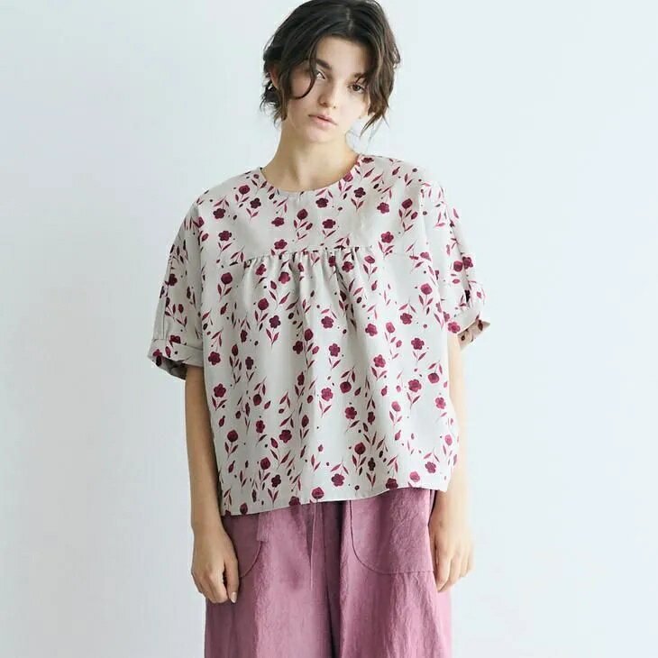 Rakuten - MAGALI | Fleur de brume コットンリネン・ルーミープルオーバー (チェリーレッド) | マガリ トップス プルーバー ブラウス