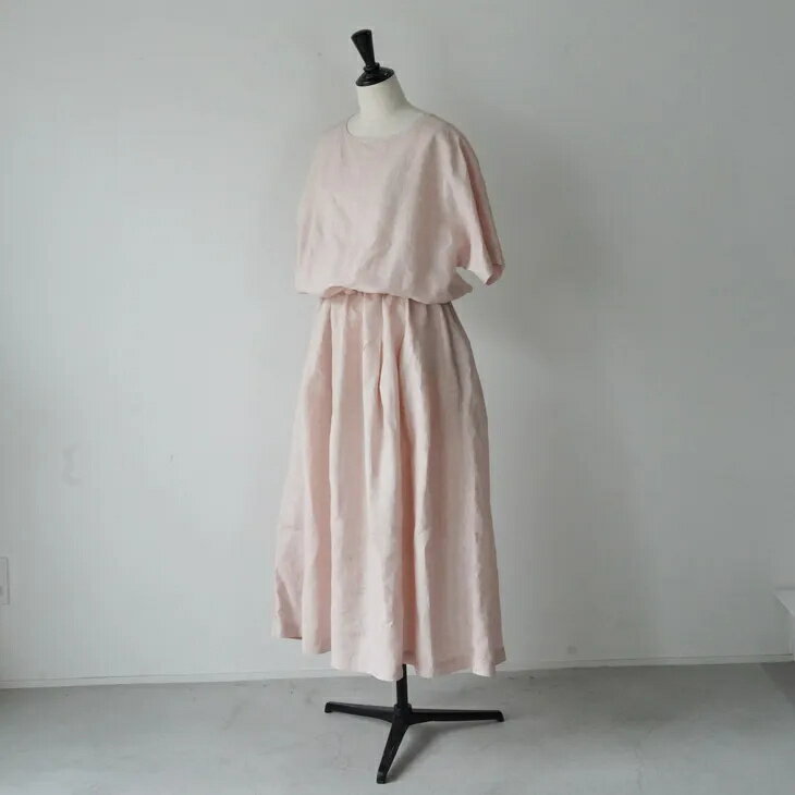 Rakuten - FACTORY (ファクトリー) | 26SS アイリッシュリネン ブラウジングワンピース (硫化ピンク) size 2 | ドレス 麻 春夏