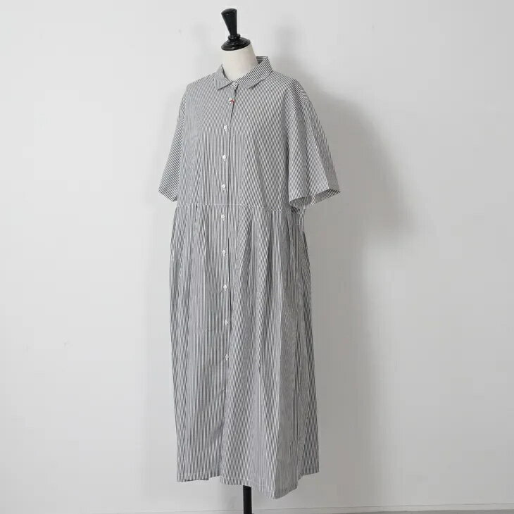 Rakuten - STAMP AND DIARY | シャツワンピース (クロストライプ) | スタンプアンドダイアリー 高密度ブロード