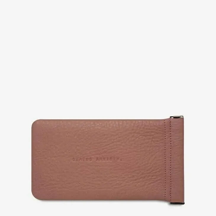 STATUS ANXIETY | Keepsake Sunglasses Case (dusty rose) | 眼鏡ケース サングラスケース レザーケース 本革 メガネケース サングラス収納 ダスティーローズ シンプル おしゃれ ミニマル ギフト プレゼント