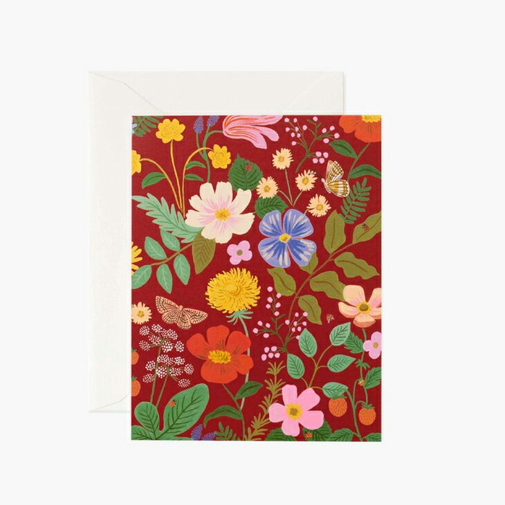 RIFLE PAPER CO. | ストロベリーフィールド・レッド (GCM178) | グリーティングカード【ライフルペーパー ステーショナリー 手紙 ギフト...