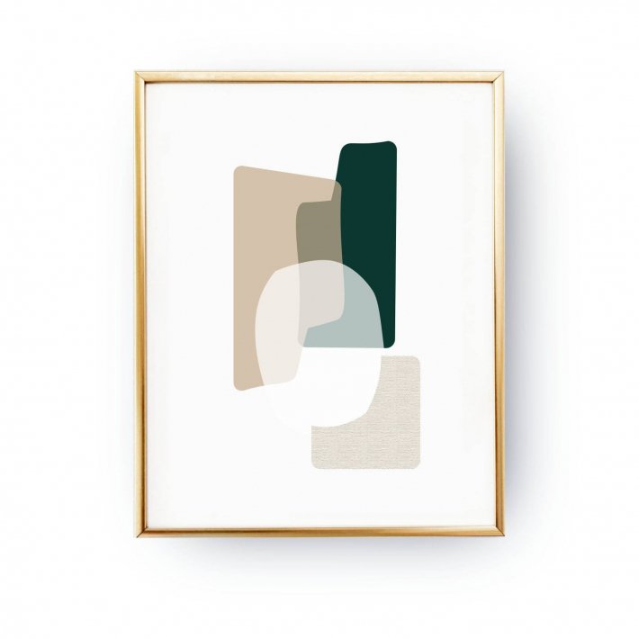 LOVELY POSTERS | GREEN BEIGE ABSTRACT PRINT | A5 アートプリント / ポスター【 メール便送料無料 北欧 インテリア シンプル 】 art アート アートパネル アートボード インテリアパネル お洒落 ギフト デザイン ポスターパネル モダン リビング 壁掛け おしゃれ a5