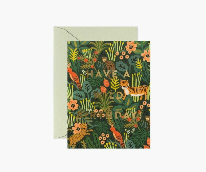 RIFLE PAPER CO. | WILD BIRTHDAY (GCB037) | 誕生日祝い | グリーティングカード【ライフルペーパー ステーショナリー ...