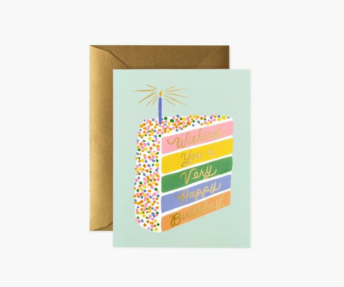 RIFLE PAPER CO. | CAKE SLICE BIRTHDAY (GCB073) | 誕生日祝い | グリーティングカード【ライフルペーパー ステー...