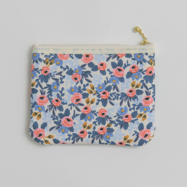 【年越し・新春福袋セール】RIFLE PAPER CO. | ローザポーチ・ペールブルー (RPP026) | ティッシュポーチ ライフルペーパー 小物入れ