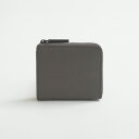 POMTATA (ポンタタ) | LIO L Zip Box Short Wallet (charcoal) | 財布 ショートウォレット 国産 レザー