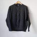 aran woolen mills vented aran sweater (charcoal gray) 送料無料 セータートップス ウール おしゃれ