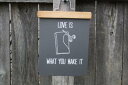 【SALE セール】URBAN BIRD & CO. | LOVE IS WHAT YOU MAKE IT | WHITE ON CHARCOAL GRAY |...
