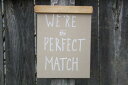 【SALE セール】URBAN BIRD & CO. | WE'RE THE PERFECT MATCH | WHITE ON KRAFT | アートプリント