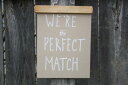 URBAN BIRD & CO. | WE'RE THE PERFECT MATCH | WHITE ON KRAFT | アートプリント