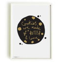 【メール便送料無料】OLD ENGLISH CO. | COOKIE PRINT (BLACK AND GOLD/WHITE BACKGROUND) | A4 ...