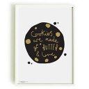 【メール便送料無料】OLD ENGLISH CO. | COOKIE PRINT (BLACK AND GOLD/WHITE BACKGROUND) | A4 アートプリント/ポスター【ロンドン 北欧 シンプル インテリア】