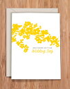 MODERN PRINTED MATTER WEDDING DAY - YELLOW BLOSSOMS グリーティングカード