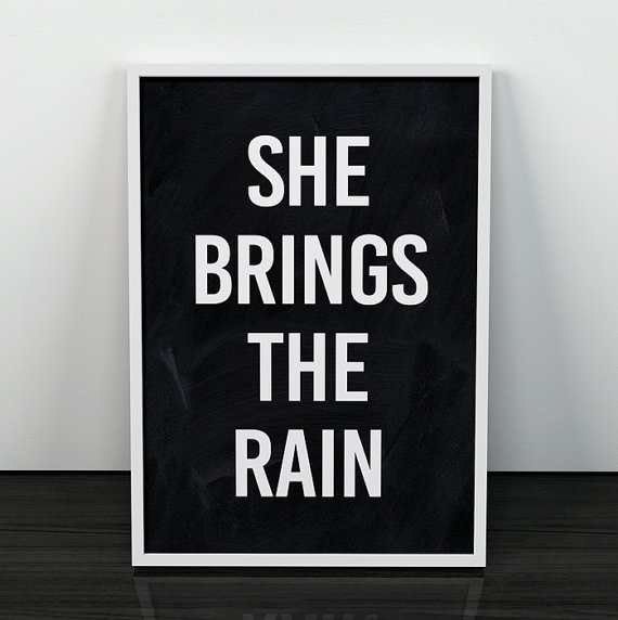 LES TEMPS MODERNES | SHE BRINGS THE RAIN (black) | A4 アートプリント/ポスター